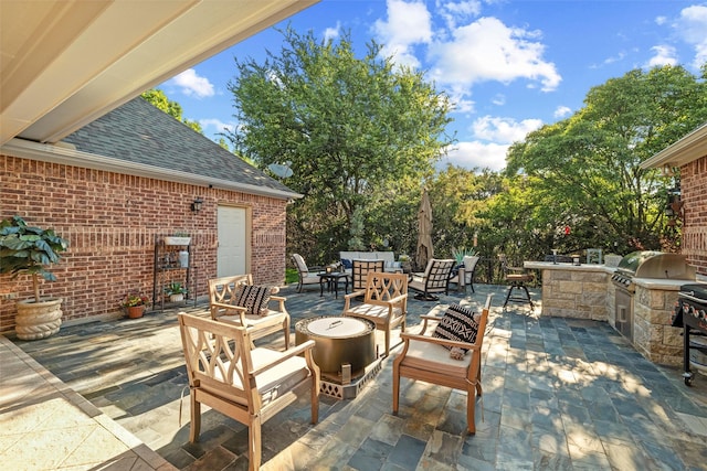 102 Ridge Ct, Glen Rose, TX 76043 - view of patio / terrace with area for grilling, a grill, outdoor lounge area, and outdoor dining area