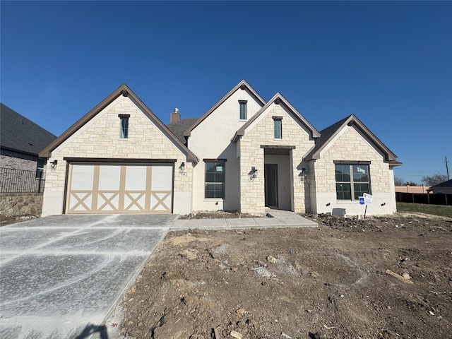 view of front facade with a garage