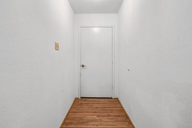 doorway to outside with light hardwood / wood-style floors