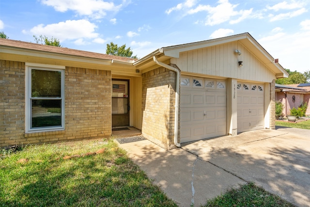 ranch-style home with a garage