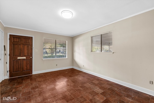 entrance foyer with ornamental molding