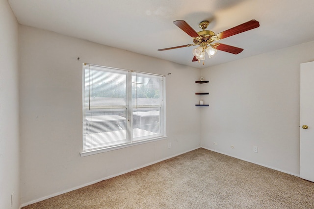 13818 Methuen Green Ln, Dallas, TX 75240 - empty room featuring baseboards, a ceiling fan, and carpet