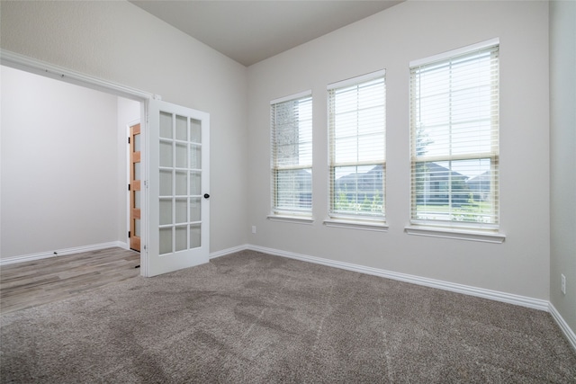 carpeted spare room featuring a healthy amount of sunlight