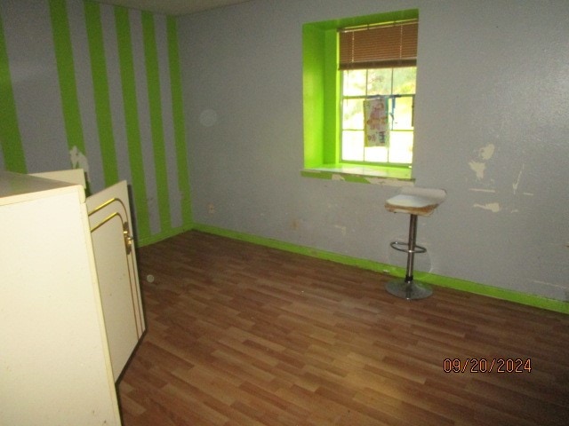 spare room with hardwood / wood-style floors