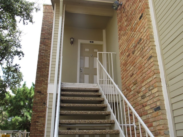 view of stairway