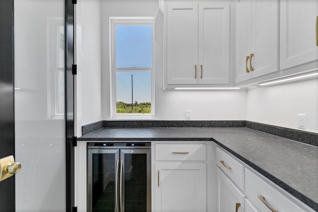 kitchen featuring white cabinets