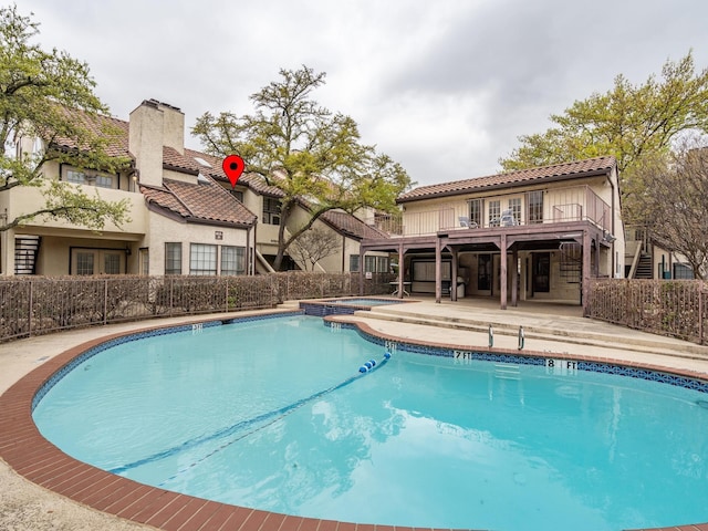 view of pool with a patio