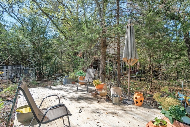 view of patio / terrace with a deck