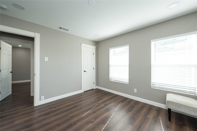 interior space featuring dark hardwood / wood-style flooring