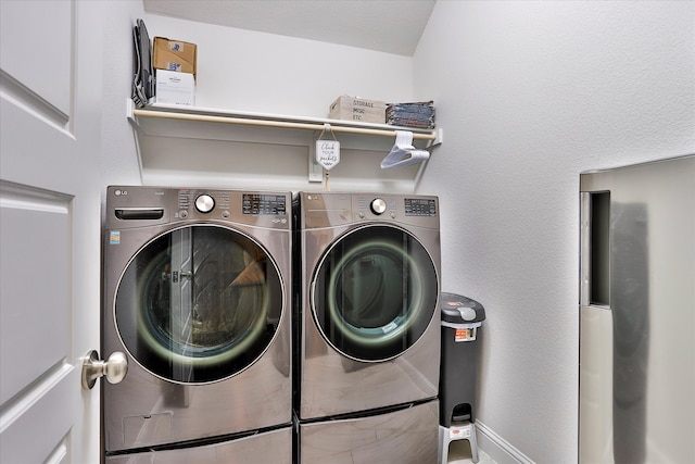 laundry area featuring washer and dryer