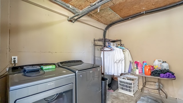 laundry area featuring washer and dryer