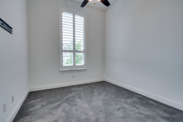 6709 Elderberry Way, Flower Mound, TX 76226 - unfurnished room featuring dark colored carpet and a ceiling fan