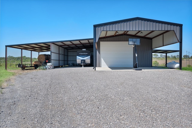 view of outdoor structure with a garage