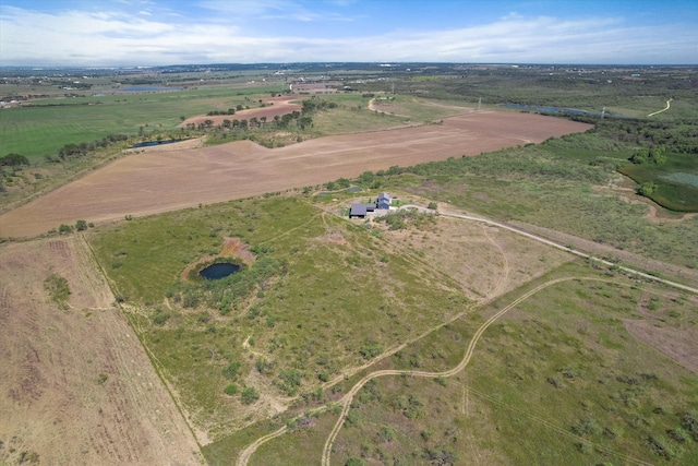 aerial view featuring a rural view