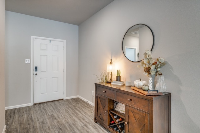 entryway featuring light wood-type flooring