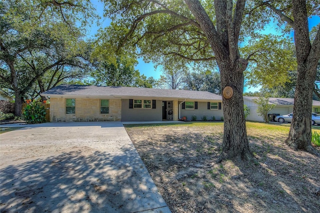 view of ranch-style home