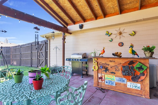 view of patio / terrace with a grill