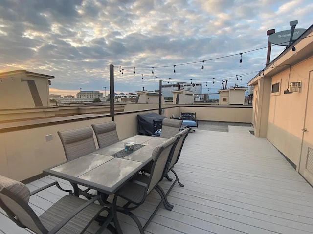 view of deck at dusk