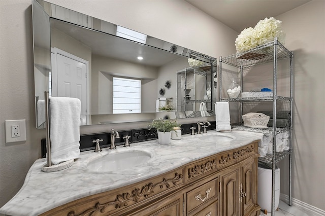 bathroom with vanity