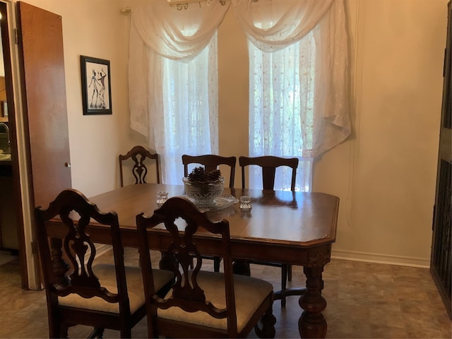 view of dining room