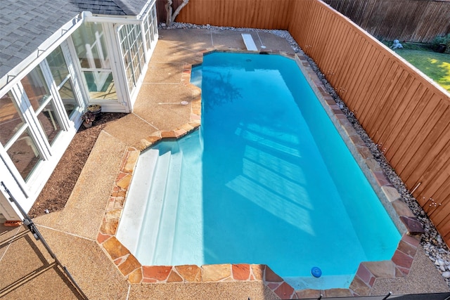 view of pool with a patio area