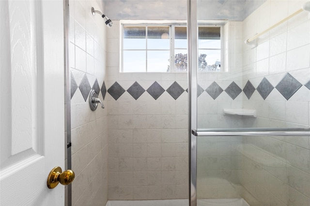 bathroom with walk in shower