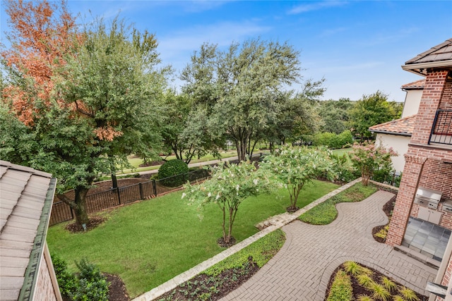 view of yard featuring a patio