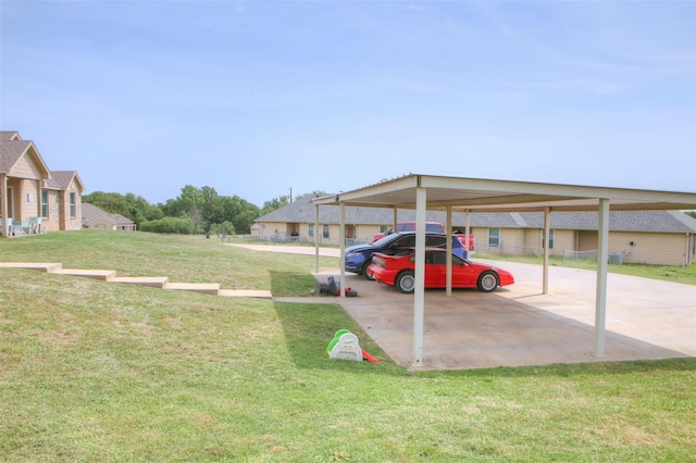 view of car parking with a carport