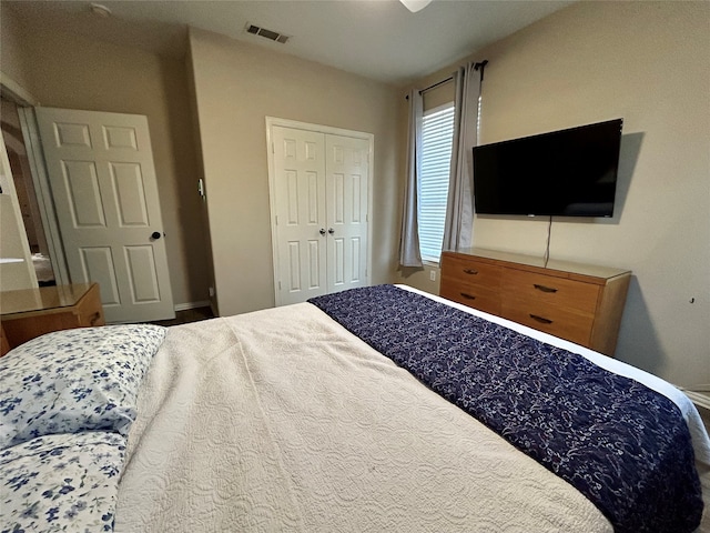 bedroom with a closet