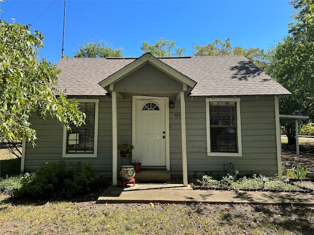 view of bungalow-style home