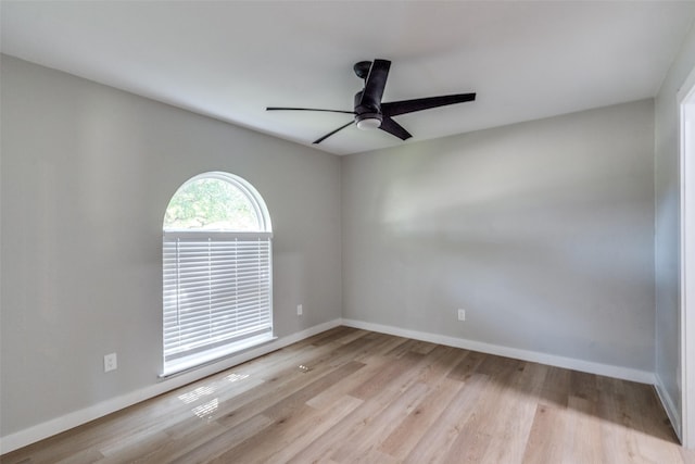 2625 Mollimar Dr, Plano, TX 75075 - empty room featuring baseboards, wood finished floors, and ceiling fan