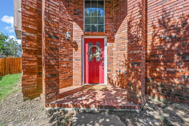 view of doorway to property