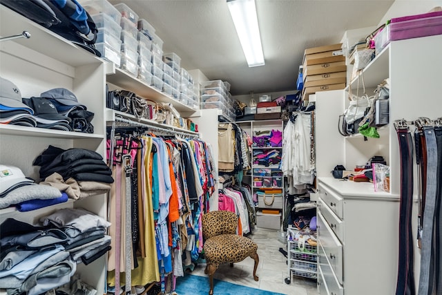 view of walk in closet