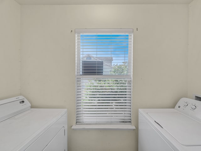 laundry room featuring washer and dryer