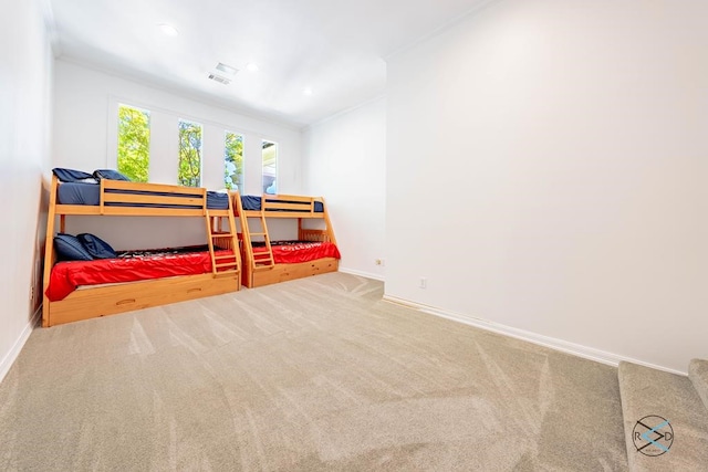 bedroom featuring carpet