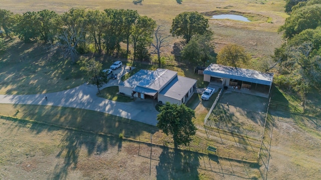 bird's eye view featuring a rural view