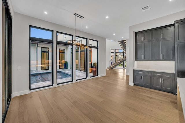 interior space with light wood-type flooring