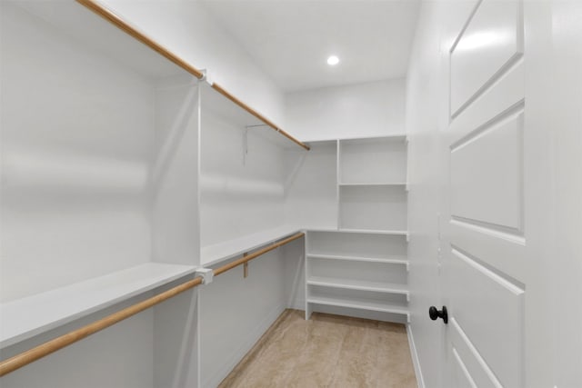 view of walk in closet