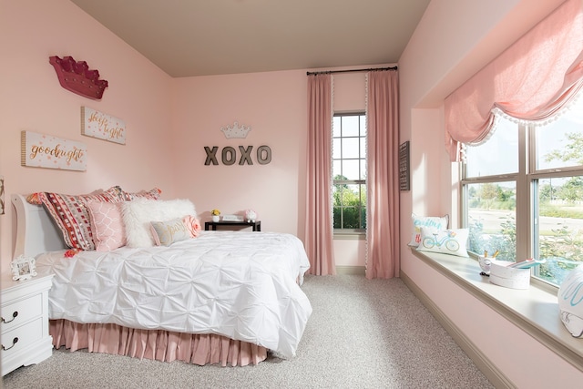 view of carpeted bedroom