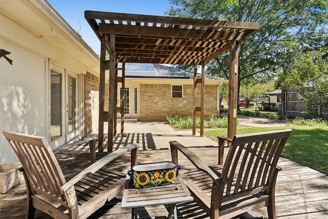 view of patio with a pergola