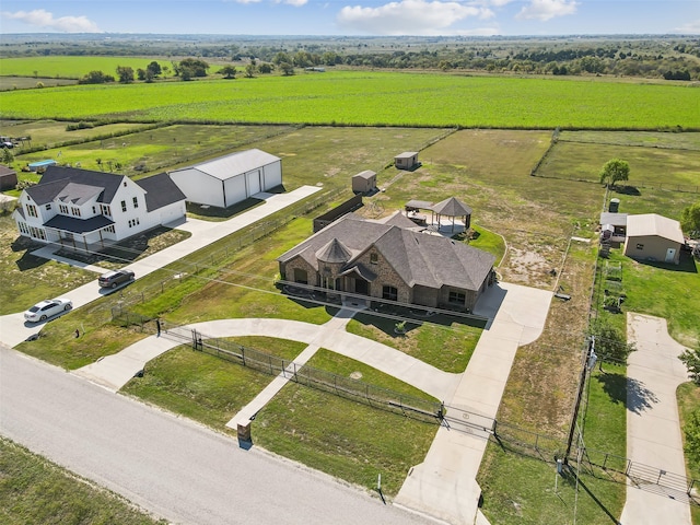 bird's eye view featuring a rural view