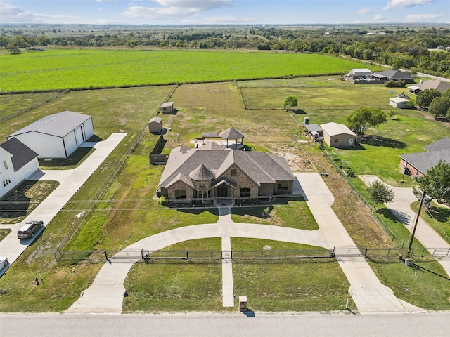 bird's eye view featuring a rural view