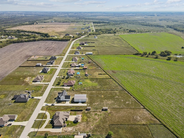 bird's eye view featuring a rural view