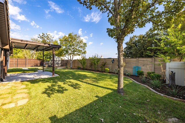 view of yard with a patio