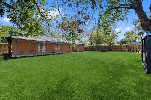 view of yard featuring a patio area