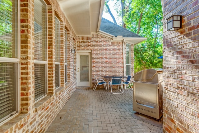 view of patio / terrace with area for grilling