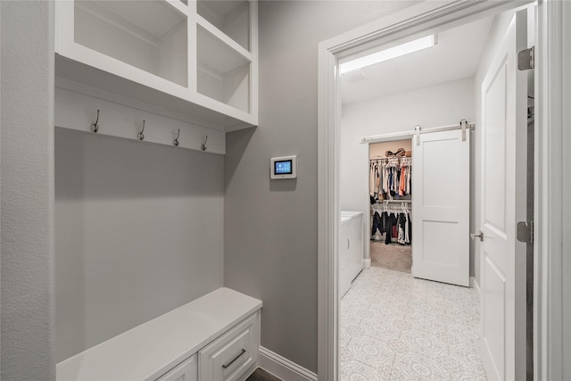 mudroom featuring washer / clothes dryer