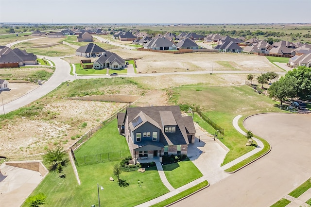 drone / aerial view with a residential view