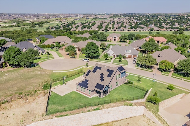 drone / aerial view with a residential view