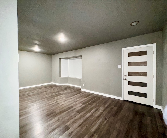 interior space featuring dark hardwood / wood-style floors